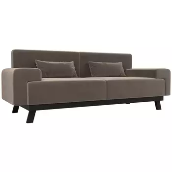 Прямой диван Мюнхен (велюр коричневый) Лига Диванов 109099