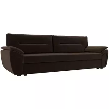 Прямой диван Нэстор Лайт (Микровельвет/Коричневый) Лига Диванов 117596