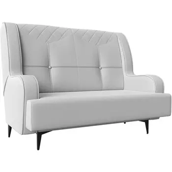 Прямой диван Неаполь 2-х местный (экокожа белая) Лига Диванов 113184