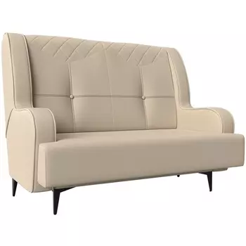 Прямой диван Неаполь 2-х местный (экокожа бежевая) Лига Диванов 113183