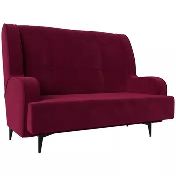 Прямой диван Неаполь 2-х местный (микровельвет бордовый) Лига Диванов 113172