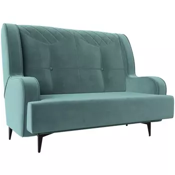 Прямой диван Неаполь 2-х местный (велюр бирюзовый) Лига Диванов 113162