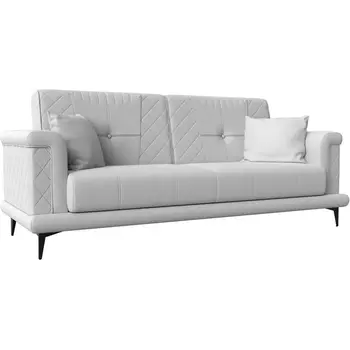 Прямой диван Неаполь (экокожа белая) Лига Диванов 111947