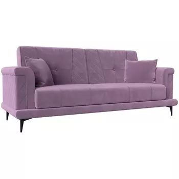 Прямой диван Неаполь (микровельвет сиреневый) Лига Диванов 111940