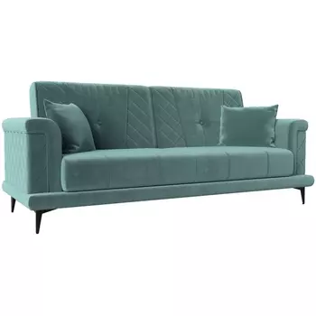 Прямой диван Неаполь (велюр бирюзовый) Лига Диванов 111925