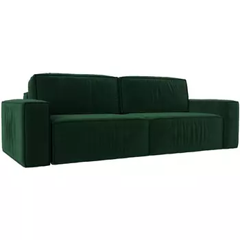 Прямой диван Прага классик (Велюр/Зеленый) Лига Диванов 116610