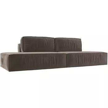 Прямой диван Прага лофт (Велюр/Коричневый) Лига Диванов 116815