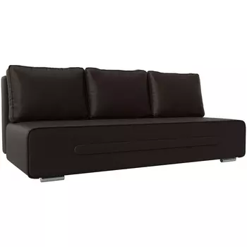 Прямой диван Приам (Экокожа/Коричневый) Лига Диванов 118696