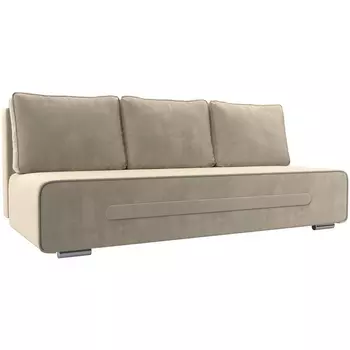 Прямой диван Приам (Микровельвет/Бежевый) Лига Диванов 118674