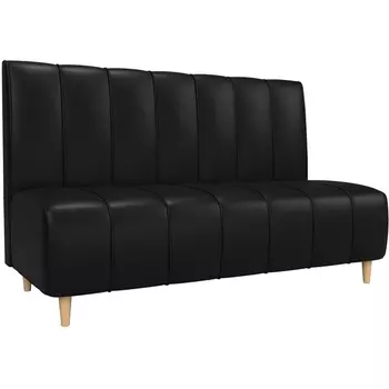 Прямой диван Ральф (экокожа черная) Лига Диванов 104151