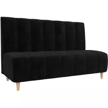 Прямой диван Ральф (велюр черный) Лига Диванов 104139