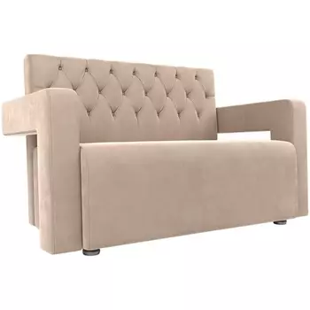 Прямой диван Рамос Люкс 2-х местный (велюр бежевый) Лига Диванов 109070