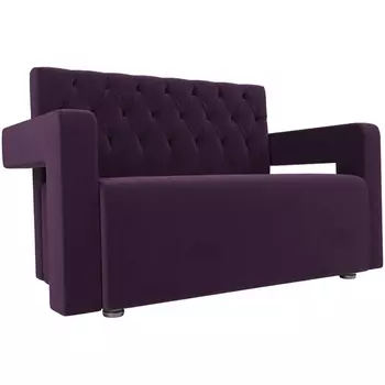 Прямой диван Рамос Люкс 2-х местный (велюр фиолетовый) Лига Диванов 109076