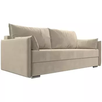 Прямой диван Сайгон (Микровельвет/Бежевый) Лига Диванов 115108