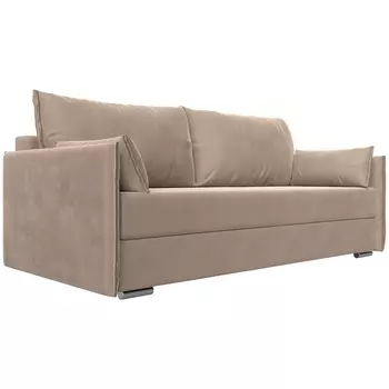 Прямой диван Сайгон (Велюр/Бежевый) Лига Диванов 115100