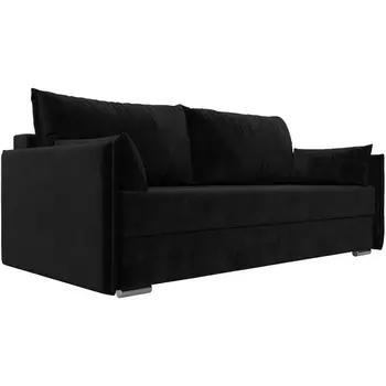 Прямой диван Сайгон (Велюр/Черный) Лига Диванов 115107