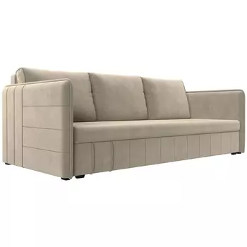 Прямой диван Слим (Микровельвет/Бежевый) Лига Диванов 119808