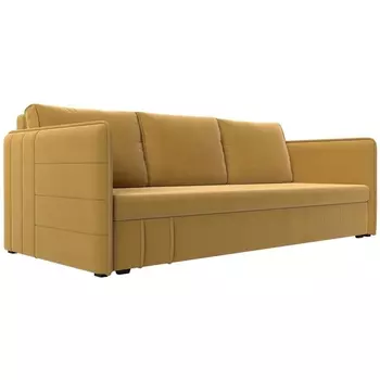 Прямой диван Слим (Микровельвет/Желтый) Лига Диванов 119815