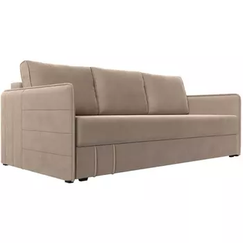 Прямой диван Слим НПБ (Велюр/Бежевый) Лига Диванов 119777