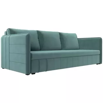 Прямой диван Слим (Велюр/Бирюзовый) Лига Диванов 119802