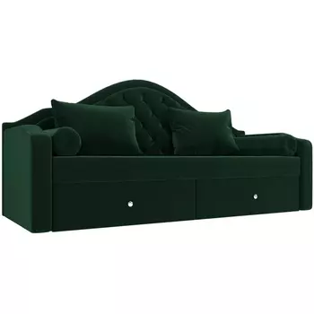 Прямой диван софа Сойер (велюр зеленый) Лига Диванов 100575