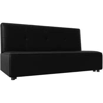 Прямой диван Зиммер (экокожа черная) Лига Диванов 108565