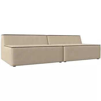 Прямой модульный диван Монс (Экокожа/Бежевый) Лига Диванов 119404