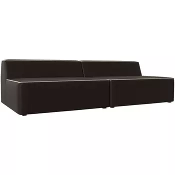 Прямой модульный диван Монс (Экокожа/Коричневый) Лига Диванов 119405