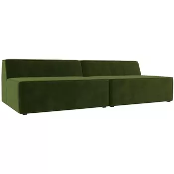 Прямой модульный диван Монс (Микровельвет/Зеленый) Лига Диванов 119372