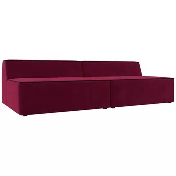 Прямой модульный диван Монс (Микровельвет/Красный) Лига Диванов 119380