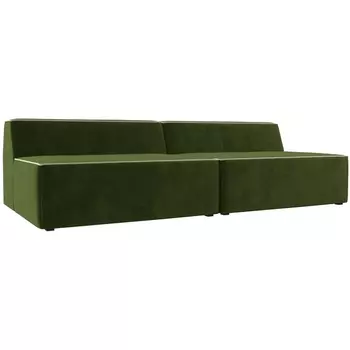 Прямой модульный диван Монс (Микровельвет/Зеленый) Лига Диванов 119381