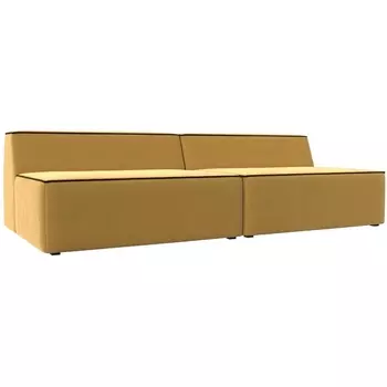 Прямой модульный диван Монс (Микровельвет/Желтый) Лига Диванов 119383