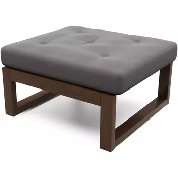 Пуф Arsko Амбер орех серый велюр