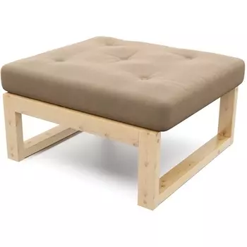 Пуф Arsko Амбер сосна бежевый велюр