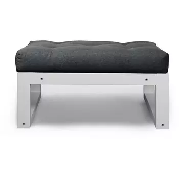 Пуф Arsko Астер белая эмаль черная рогожка