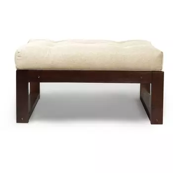 Пуф Arsko Астер орех белая рогожка