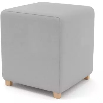 Пуф Arsko Мозли 1 светло-серый велюр