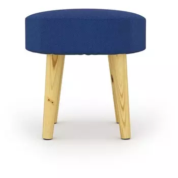 Пуф Arsko Сканди 2 синяя рогожка