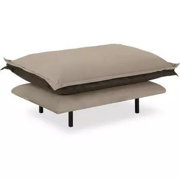 Пуф Barcelona ОГОГО (арт.850171), (Экокожа,Велюр/Коричневый,Светло-коричневый) ОГОГО Обстановочка!