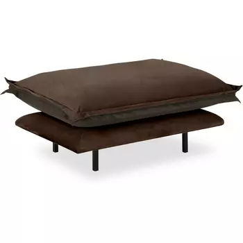 Пуф Barcelona ОГОГО (арт.850172), (Велюр,Экокожа/Коричневый) ОГОГО Обстановочка!