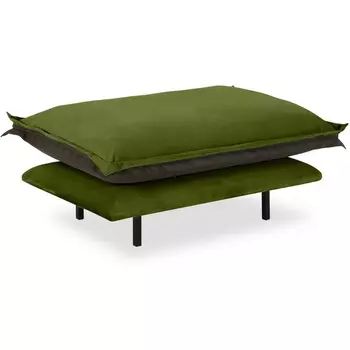 Пуф Barcelona ОГОГО (арт.850178), (Экокожа,Велюр/Коричневый,Зеленый) ОГОГО Обстановочка!