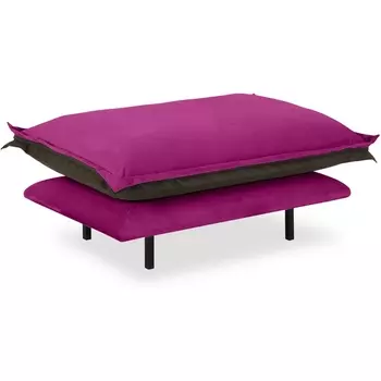 Пуф Barcelona ОГОГО (арт.850187), (Велюр,Экокожа/Фиолетовый,Коричневый) ОГОГО Обстановочка!