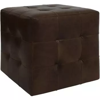 Пуф Brick Max ОГОГО (арт.330381), (Кожа/Темно-коричневый) ОГОГО Обстановочка!