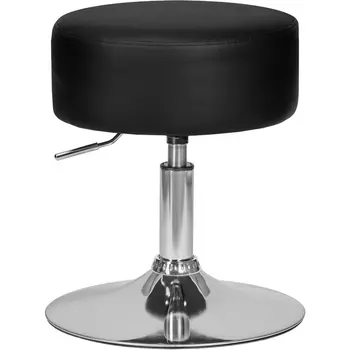 Пуф (черный PU) Dobrin 2050-LM DANNY DANNY, цвет сиденья черный, основания хром