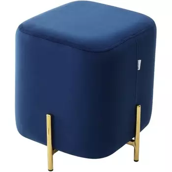 Пуф для гостиной ARES BLUVEL-86 NAVY BLUE / GOLD М-City M-City