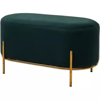Пуф для гостиной BLUVEL-78 зеленый, велюр / золотой каркас M-City Zen 629M04974