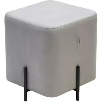 Пуф для гостиной ФЕЛИКС квадратный светло-серый BM-4, велюр / черный каркас М-City 461MC05532 M-City