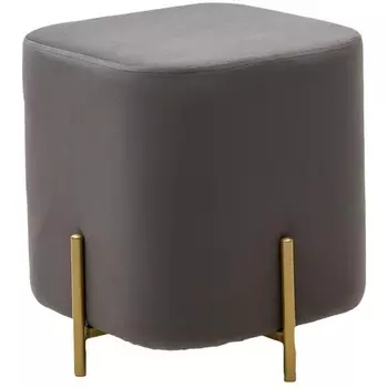 Пуф для гостиной OTTO, цвет Антрацитовый, велюр / золотой каркас M-City Otto 464M05079