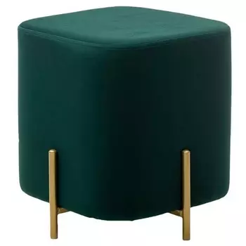 Пуф для гостиной OTTO, цвет Изумрудный, велюр / золотой каркас M-City Otto 464M05083