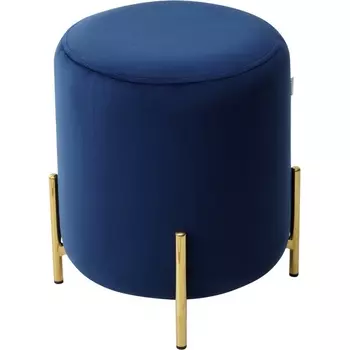 Пуф для гостиной RICE BLUVEL-86 NAVY BLUE / GOLD М-City M-City